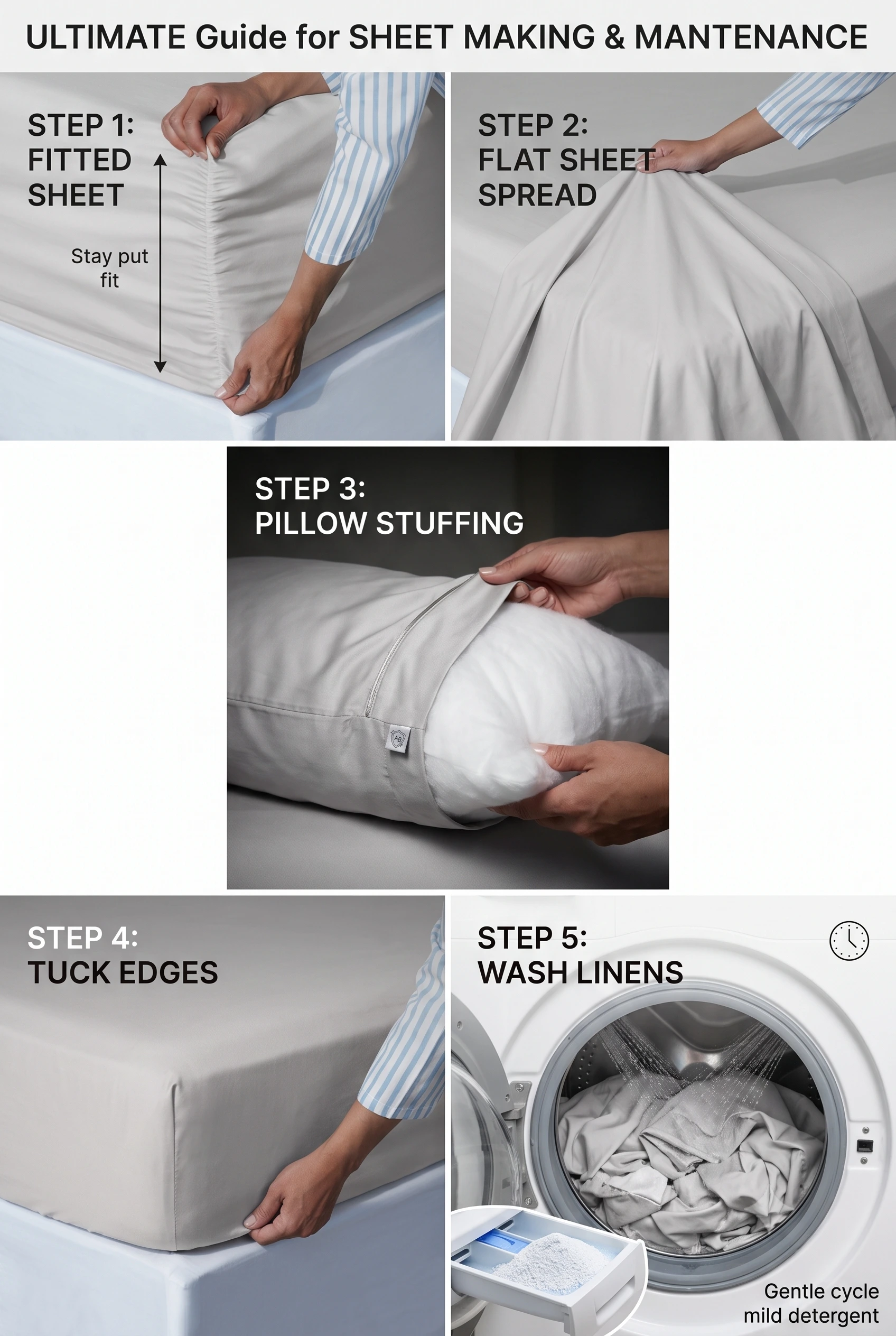 Miracle Brand Sheets use Steps